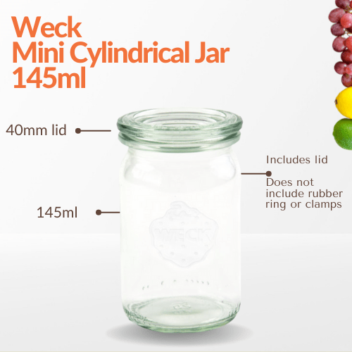 Weck Mini Cylindrical Jar 145ml - jars.ie