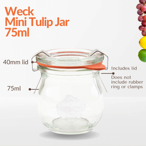 Weck Mini Tulip Jar 75ml - jars.ie