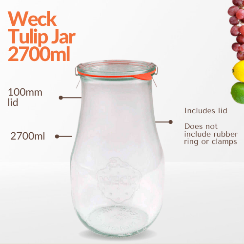 Weck Tulip Jar 2700ml - jars.ie