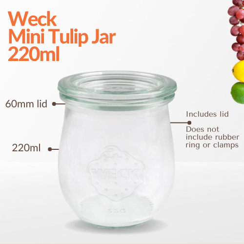 Weck Mini Tulip Jar 220ml - jars.ie