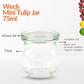 Weck Mini Tulip Jar 75ml - jars.ie