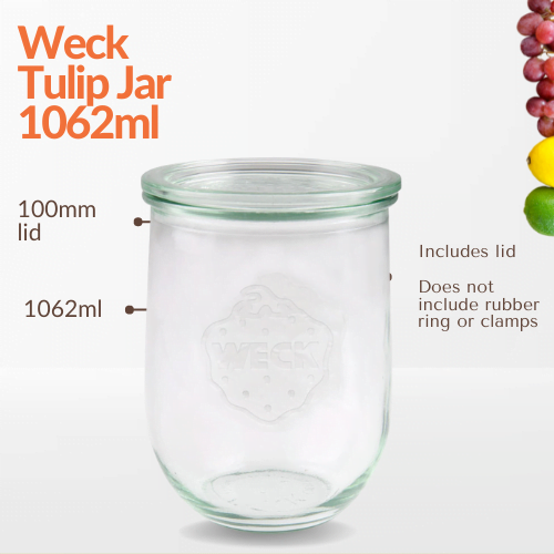 Weck Tulip Jar 1062ml - jars.ie