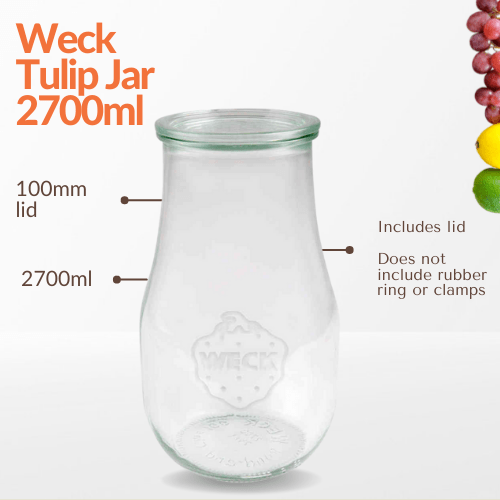 Weck Tulip Jar 2700ml - jars.ie