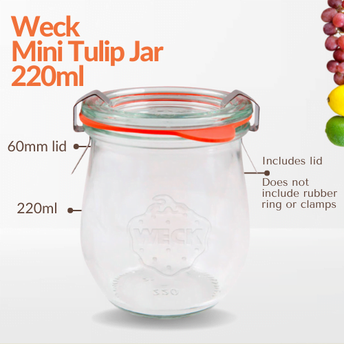 Weck Mini Tulip Jar 220ml - jars.ie