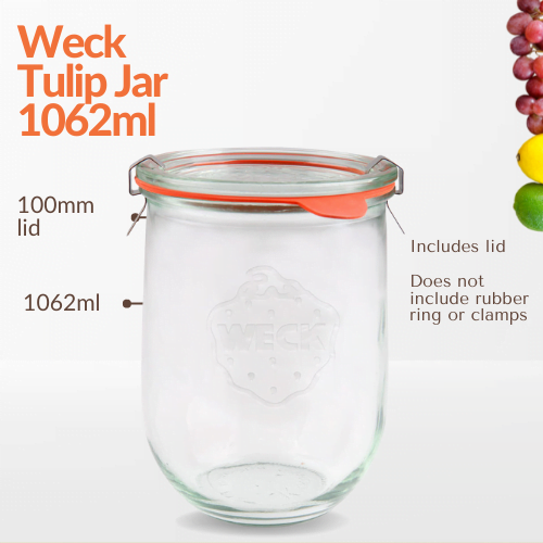 Weck Tulip Jar 1062ml - jars.ie