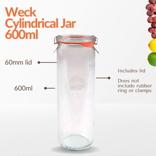 Weck Cylindrical Jar 600ml - jars.ie