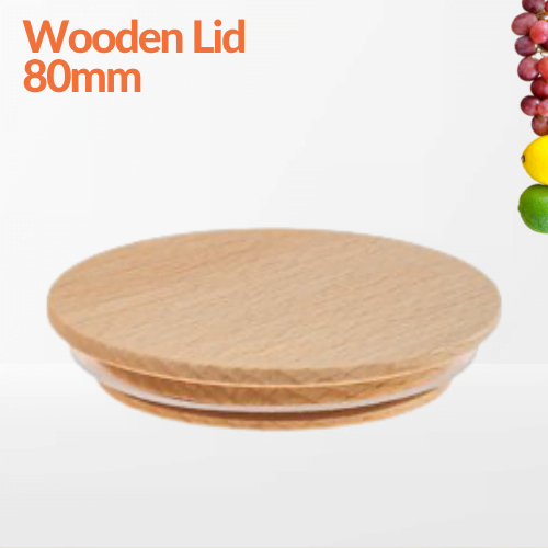 Wooden Lid 80mm - jars.ie