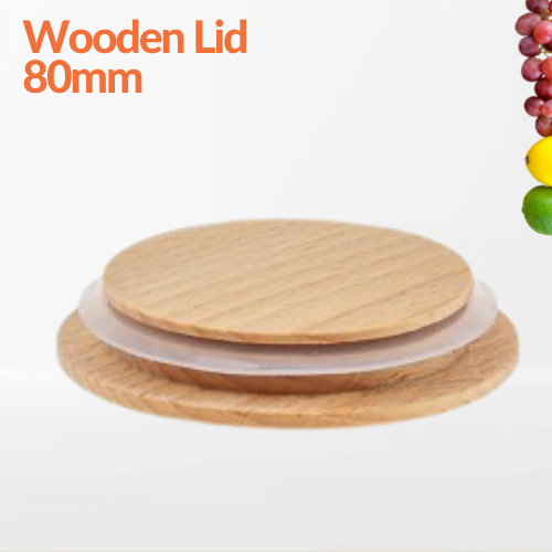 Wooden Lid 80mm - jars.ie