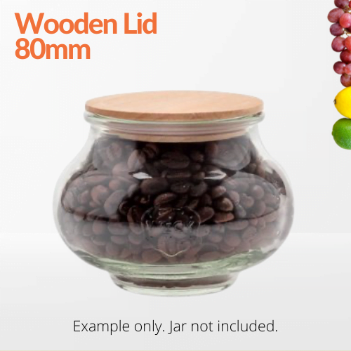 Wooden Lid 80mm - jars.ie